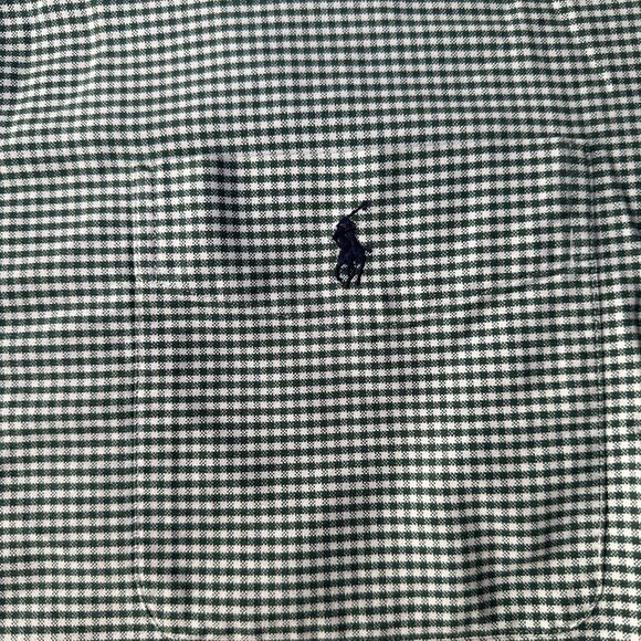 polo ralph lauren green plaid 100% Cotton shirt Sz L - Picture 3 of 7